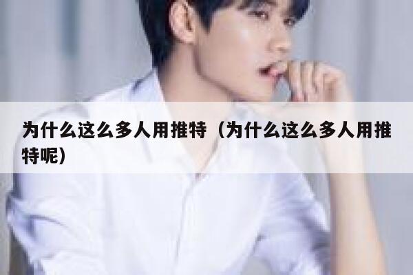 为什么这么多人用推特（为什么这么多人用推特呢） 第1张