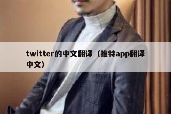 twitter的中文翻译（推特app翻译中文） 第1张