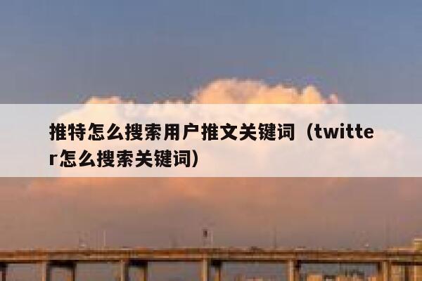 推特怎么搜索用户推文关键词（twitter怎么搜索关键词） 第1张