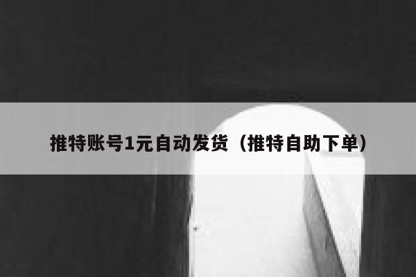 推特账号1元自动发货（推特自助下单） 第1张