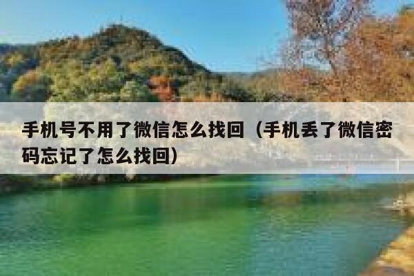 手机号不用了微信怎么找回（手机丢了微信密码忘记了怎么找回） 第1张