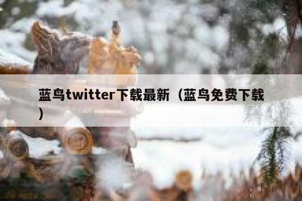 蓝鸟twitter下载最新（蓝鸟免费下载） 第1张