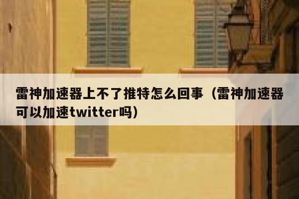 雷神加速器上不了推特怎么回事（雷神加速器可以加速twitter吗） 第1张