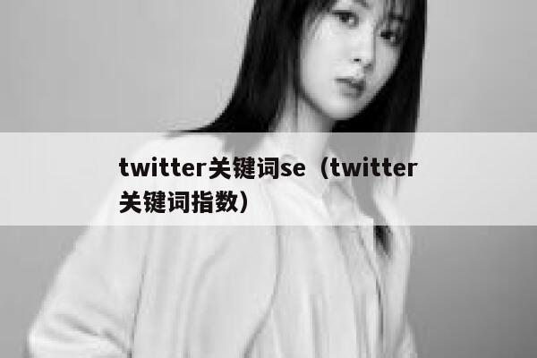 twitter关键词se（twitter关键词指数） 第1张