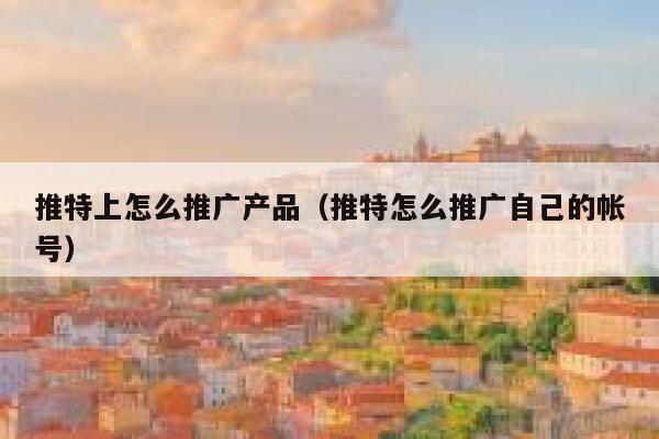 推特上怎么推广产品（推特怎么推广自己的帐号） 第1张