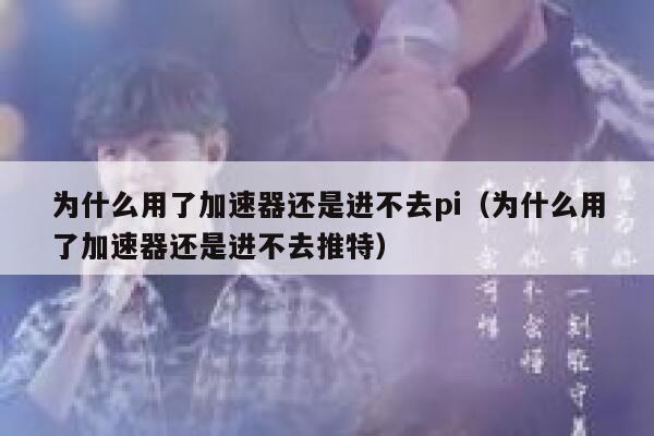 为什么用了加速器还是进不去pi（为什么用了加速器还是进不去推特） 第1张