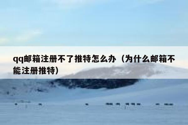 qq邮箱注册不了推特怎么办（为什么邮箱不能注册推特） 第1张