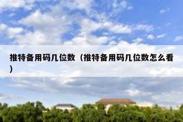 推特备用码几位数（推特备用码几位数怎么看） 第1张