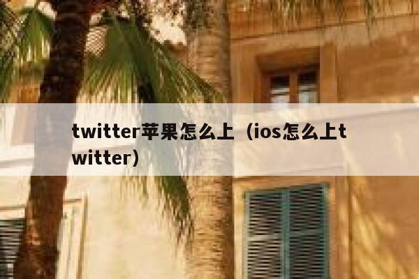 twitter苹果怎么上（ios怎么上twitter） 第1张