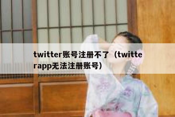 twitter账号注册不了（twitterapp无法注册账号） 第1张