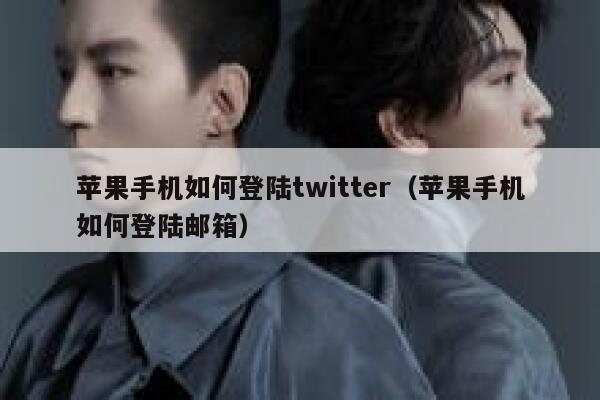 苹果手机如何登陆twitter（苹果手机如何登陆邮箱） 第1张