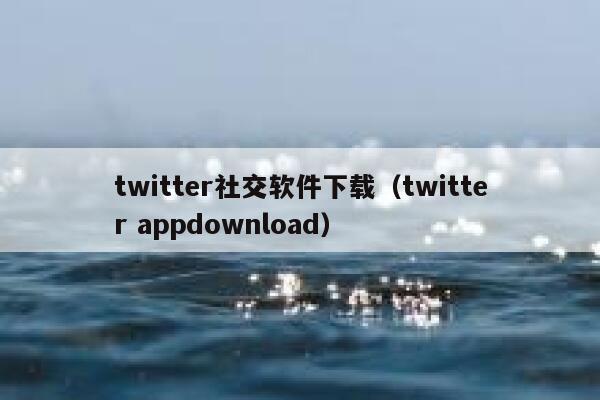 twitter社交软件下载（twitter appdownload） 第1张