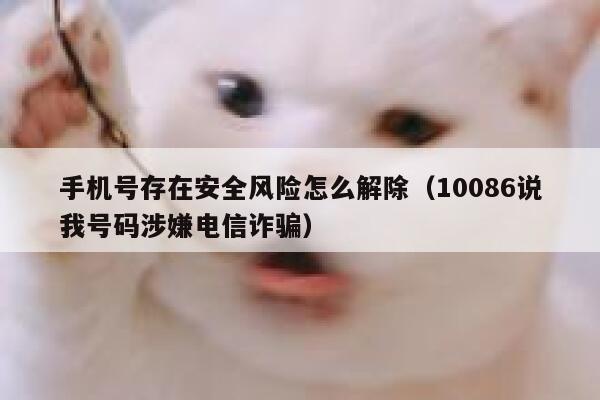 手机号存在安全风险怎么解除（10086说我号码涉嫌电信诈骗） 第1张