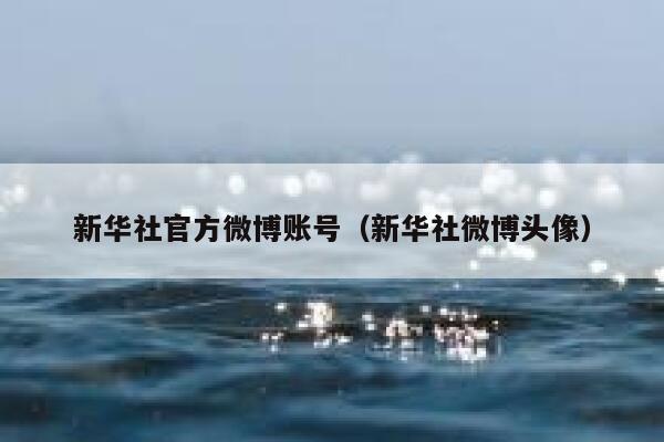 新华社官方微博账号（新华社微博头像） 第1张