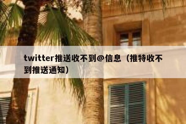 twitter推送收不到@信息（推特收不到推送通知） 第1张