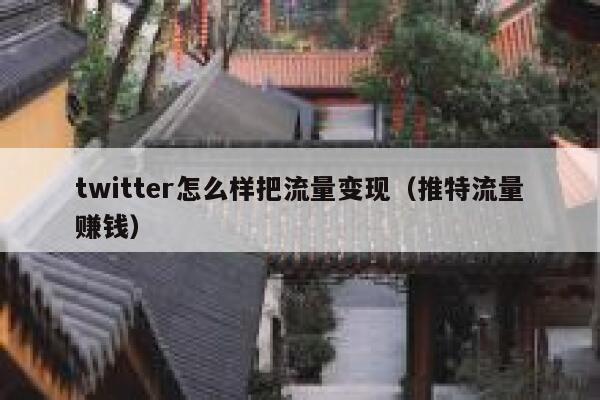 twitter怎么样把流量变现（推特流量赚钱） 第1张