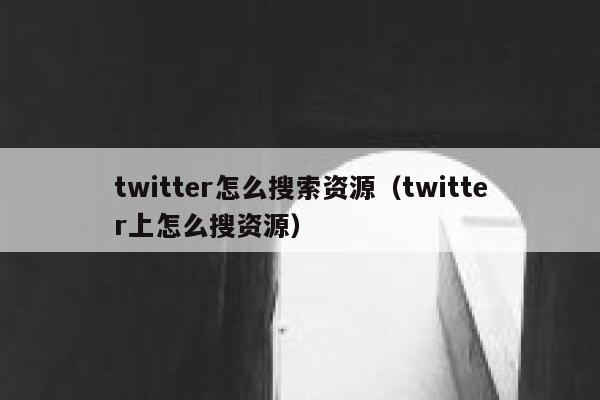 twitter怎么搜索资源（twitter上怎么搜资源） 第1张