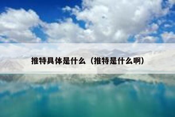 推特具体是什么（推特是什么啊） 第1张