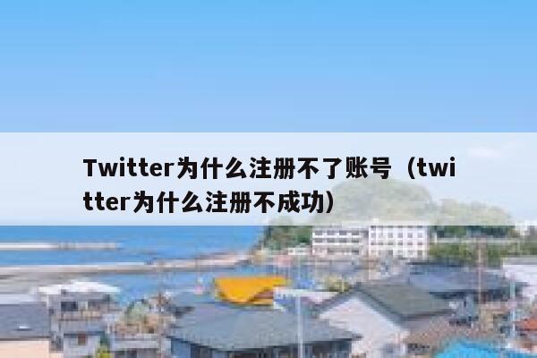 Twitter为什么注册不了账号（twitter为什么注册不成功） 第1张