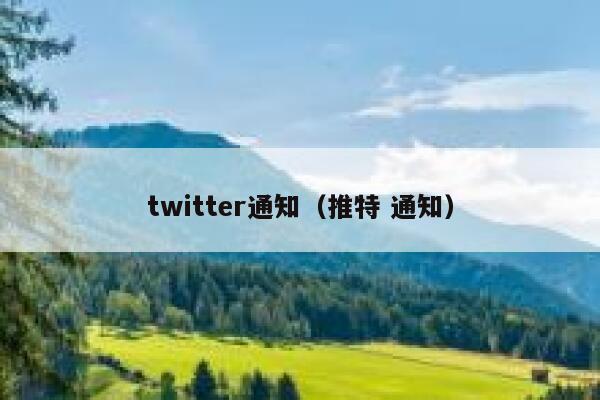 twitter通知（推特 通知） 第1张
