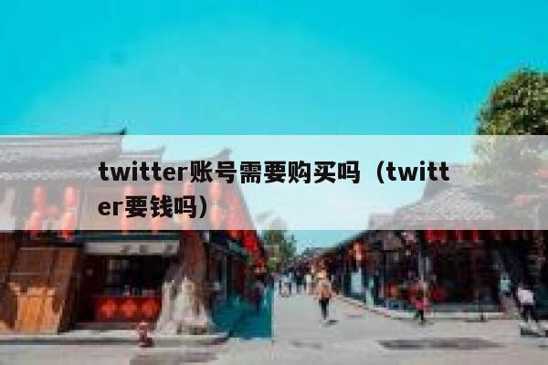 twitter账号需要购买吗（twitter要钱吗） 第1张