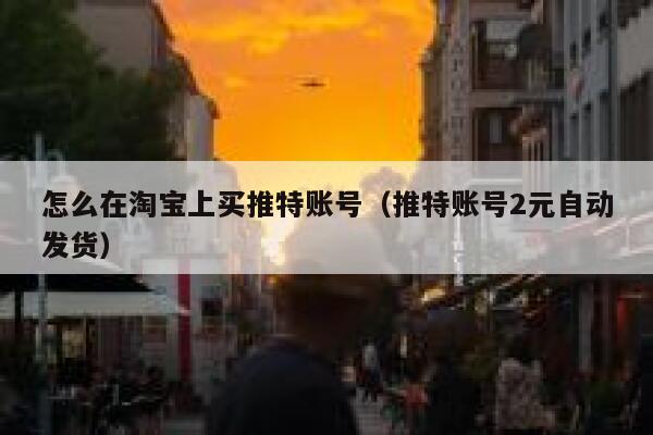 怎么在淘宝上买推特账号（推特账号2元自动发货） 第1张