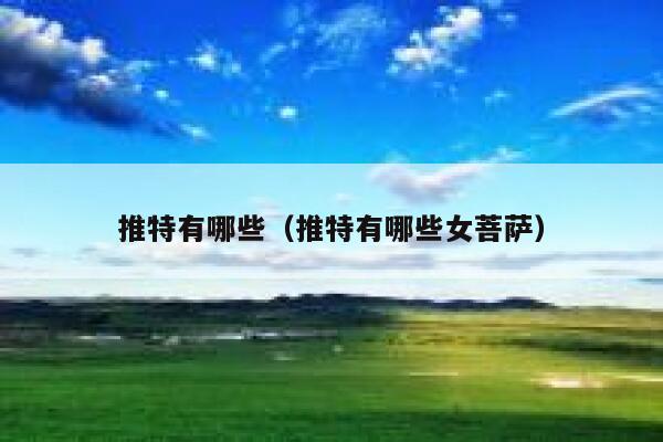 推特有哪些（推特有哪些女菩萨） 第1张