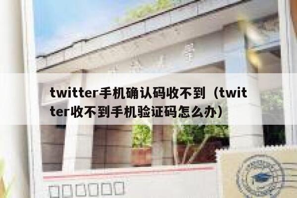twitter手机确认码收不到（twitter收不到手机验证码怎么办） 第1张