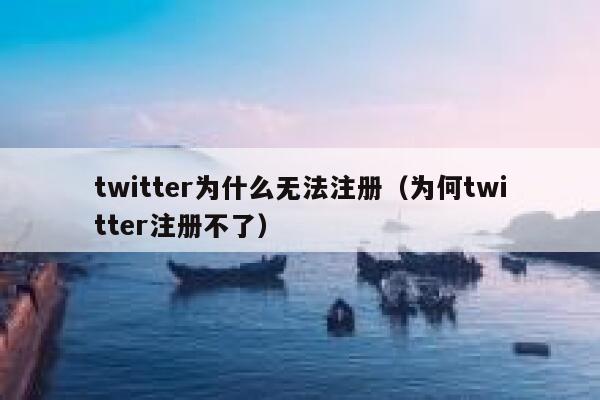 twitter为什么无法注册(为何twitter注册不了) 第1张 twitter为什么无法注册(为何twitter注册不了) 第1张