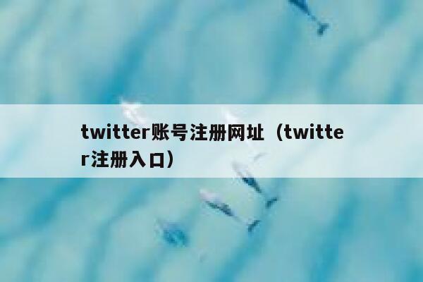 twitter账号注册网址（twitter注册入口） 第1张