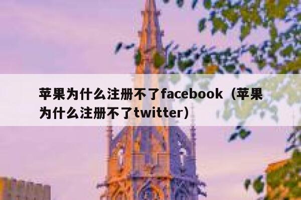 苹果为什么注册不了facebook（苹果为什么注册不了twitter） 第1张
