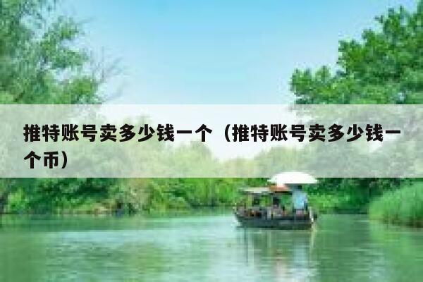 推特账号卖多少钱一个（推特账号卖多少钱一个币） 第1张