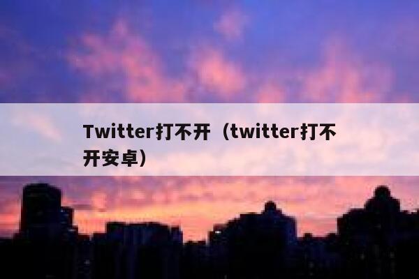 Twitter打不开（twitter打不开安卓） 第1张