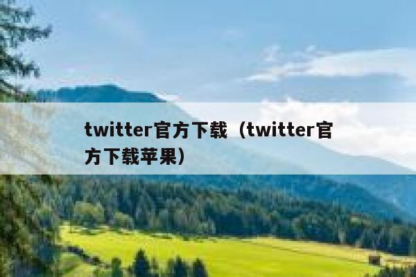 twitter官方下载（twitter官方下载苹果） 第1张