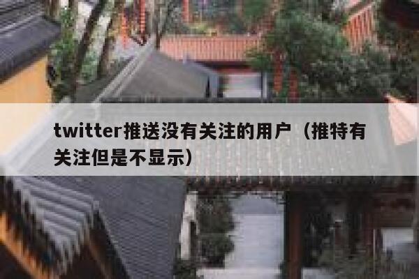 twitter推送没有关注的用户（推特有关注但是不显示） 第1张