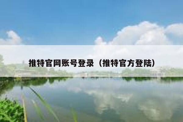 推特官网账号登录（推特官方登陆） 第1张