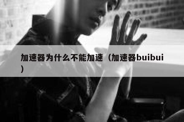 加速器为什么不能加速（加速器buibui） 第1张