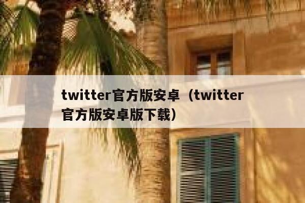 twitter官方版安卓（twitter官方版安卓版下载） 第1张