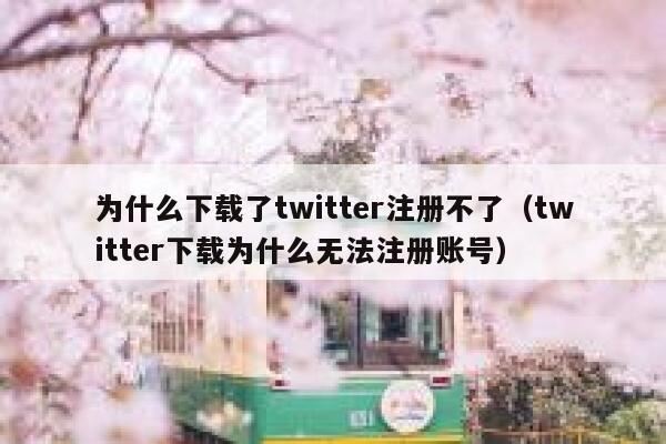 为什么下载了twitter注册不了（twitter下载为什么无法注册账号） 第1张