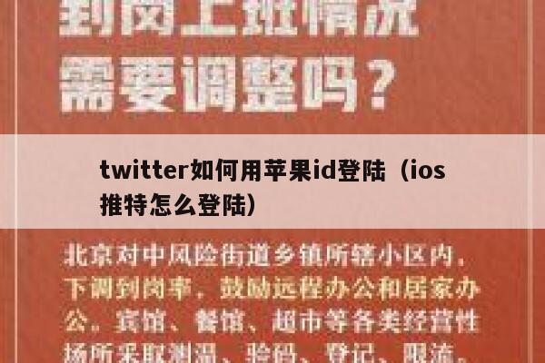 twitter如何用苹果id登陆（ios推特怎么登陆） 第1张