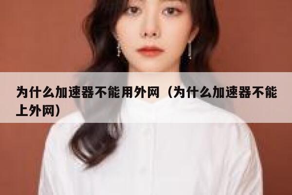 为什么加速器不能用外网（为什么加速器不能上外网） 第1张