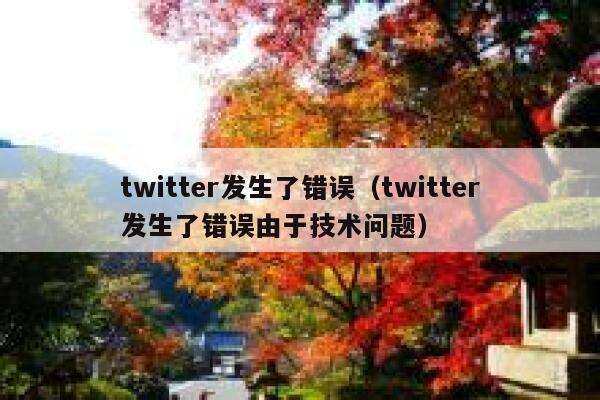 twitter发生了错误(twitter发生了错误由于技术问题) 第1张 twitter发生了错误(twitter发生了错误由于技术问题) 第1张