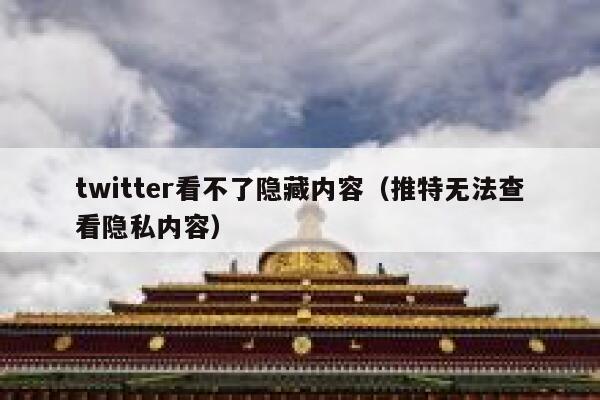 twitter看不了隐藏内容(推特无法查看隐私内容) 第1张 twitter看不了隐藏内容(推特无法查看隐私内容) 第1张