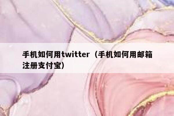 手机如何用twitter(手机如何用邮箱注册支付宝) 第1张 手机如何用twitter(手机如何用邮箱注册支付宝) 第1张