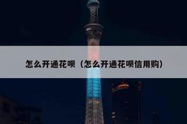 怎么开通花呗（怎么开通花呗信用购） 第1张
