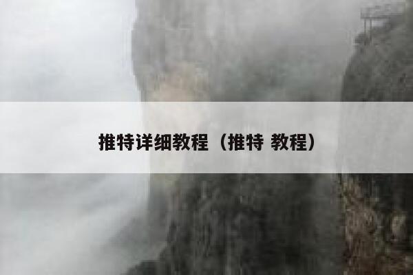 推特详细教程(推特 教程) 第1张 推特详细教程(推特 教程) 第1张