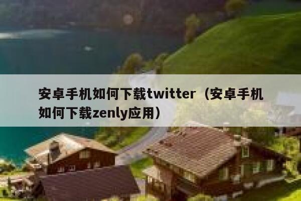 安卓手机如何下载twitter（安卓手机如何下载zenly应用） 第1张