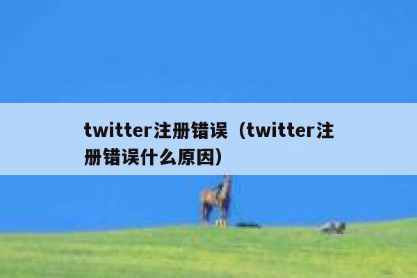 twitter注册错误(twitter注册错误什么原因) 第1张 twitter注册错误(twitter注册错误什么原因) 第1张