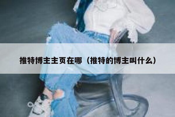 推特博主主页在哪（推特的博主叫什么） 第1张
