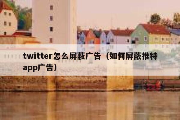 twitter怎么屏蔽广告（如何屏蔽推特app广告） 第1张